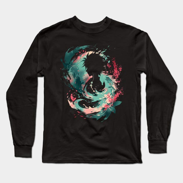 Demon Slayer Manga Mysteries Long Sleeve T-Shirt by labyrinth pattern